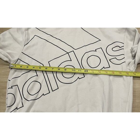 Adidas Crew Neck Sweatshirt Large Logo Women’s XS White Cream Three Stripes 19 - Picture 7 of 9